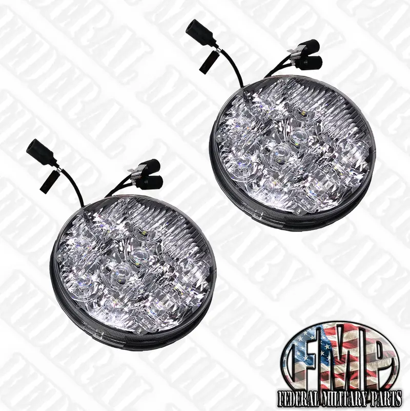Headlight Universal For Wheeled Vehicles 24 Volt Led Oem Style Plug And Play Headlights Fits Humvee M998 2