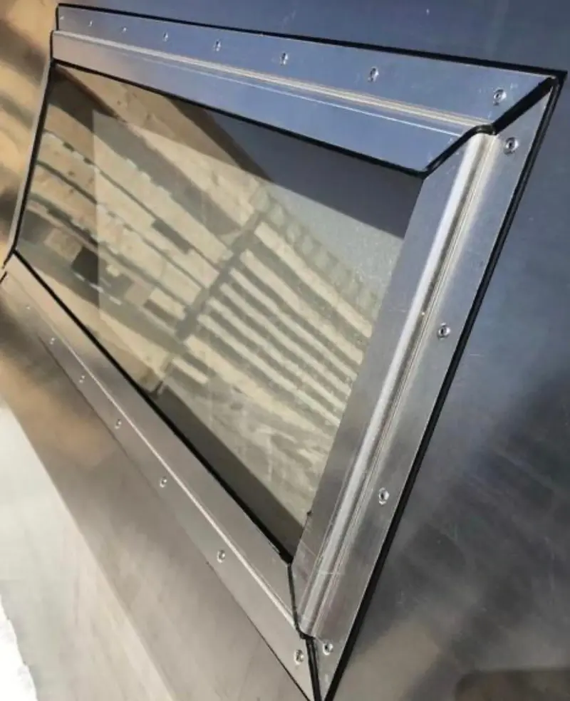 Installed Aluminum Window Frame Only For Deluxe Iron Curtain - No Glass 1