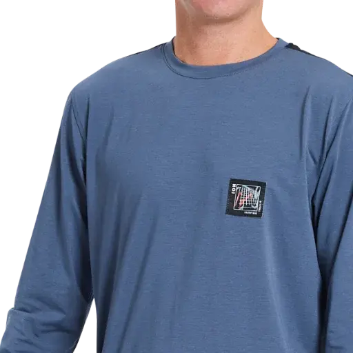 Ion Seek Amp Long Sleeve Mtb Jersey - Storm Blue 3