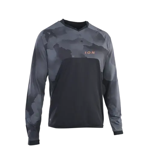 Ion Traze Amp Aft Long Sleeve Mtb Jersey - Black 1