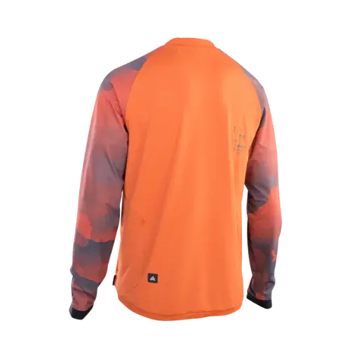 Ion Traze Amp Aft Long Sleeve Mtb Jersey - Crimson Earth 2