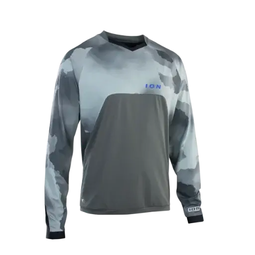 Ion Traze Amp Aft Long Sleeve Mtb Jersey - Thunder Gray 1