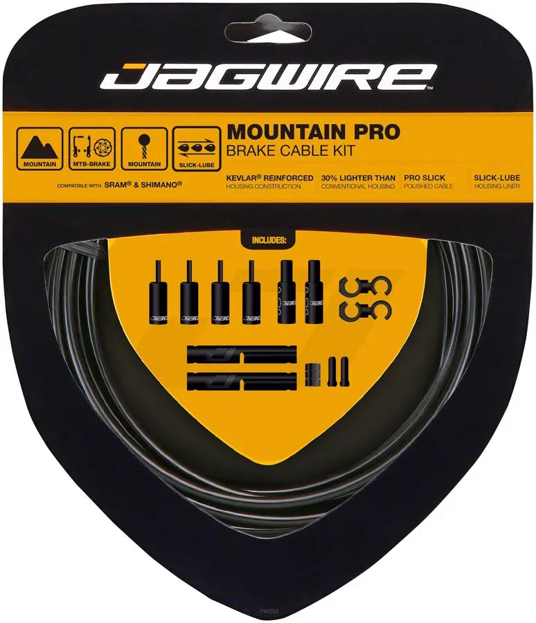 Jagwire Mountain Pro Brake Cable Kit - Sram/Shimano - Black 1