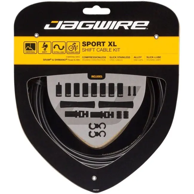 Jagwire Sport Xl Shift Cable Kit - Sram Shimano - Black 1