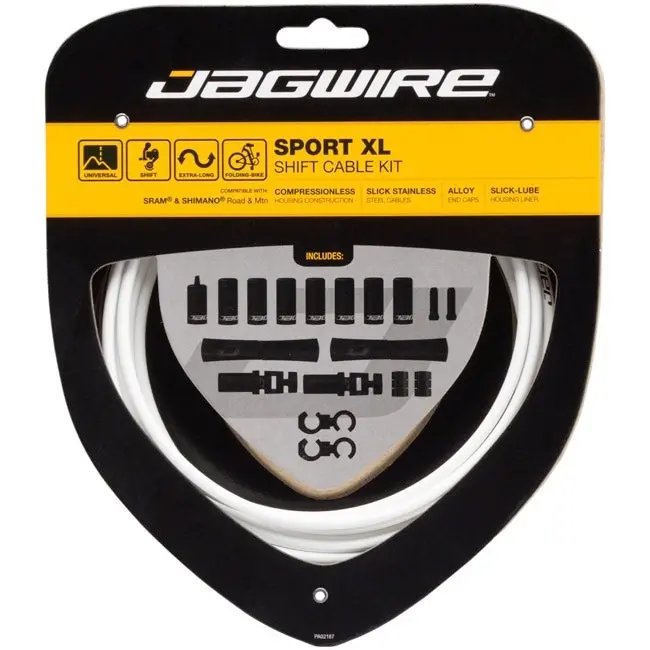 Jagwire Sport Xl Shift Cable Kit - Sram Shimano - White 1