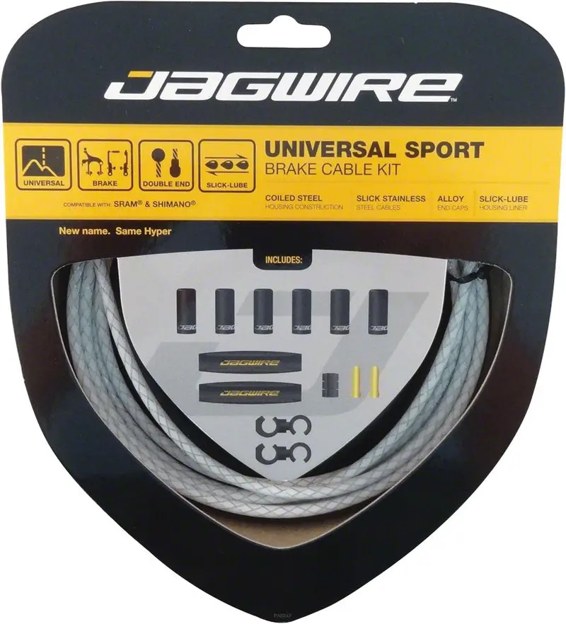 Jagwire Universal Sport Brake Cable Kit - Braid White 1