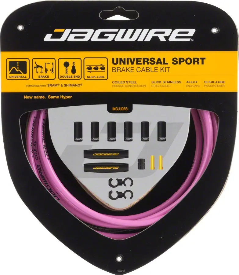 Jagwire Universal Sport Brake Cable Kit - Pink 1