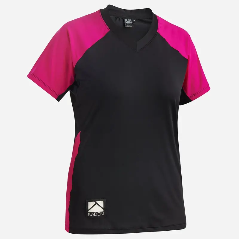 Kaden Apparel Cady-V Short Sleeve Mtb Jersey - Womens - Black-Rosemary 1