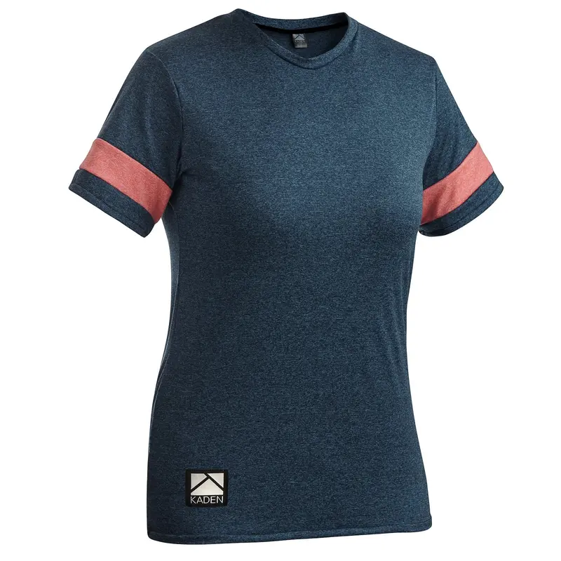 Kaden Apparel Florence Short Sleeve Mtb Jersey - Womens - Midnight Blue-Persimmon 1