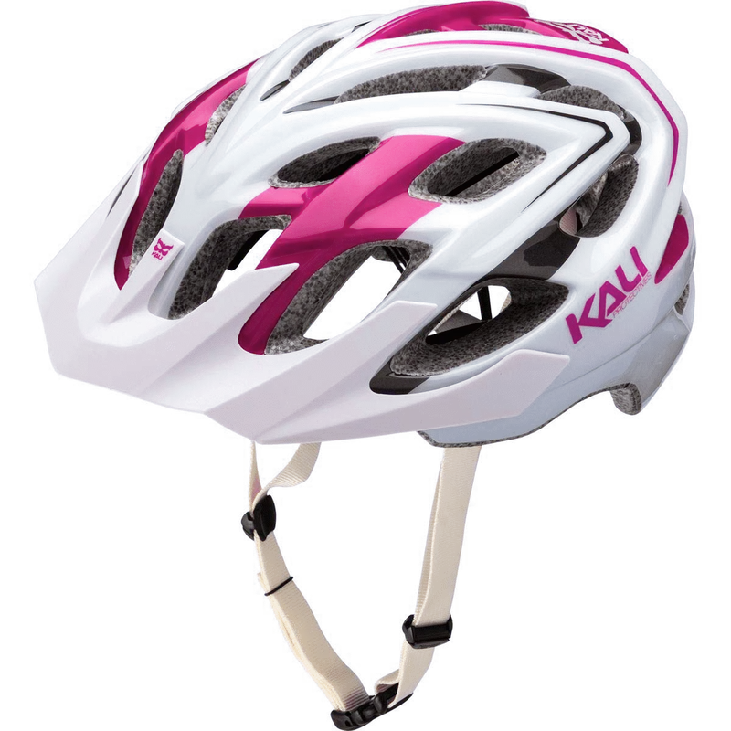 Kali Chakra Plus Reflex Mtb Helmet - Matt White-Pink 1