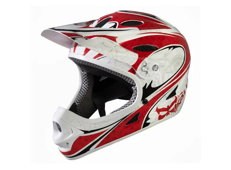 Kali Durgana Full Face Helmet - White-Red 1