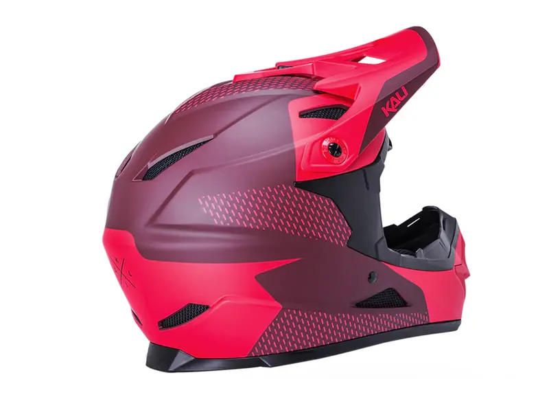 Kali Zoka Full Face Helmet - Dash Matt Red-Burgandy 3