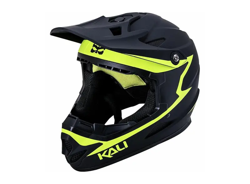 Kali Zoka Full Face Helmet - Rekoning - Youth - Matt Black-Fluo Yellow 1