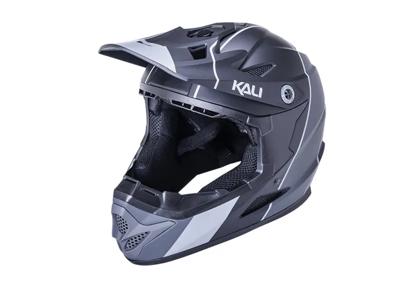 Kali Zoka Full Face Helmet - Stripe Matt Black-Gray 1