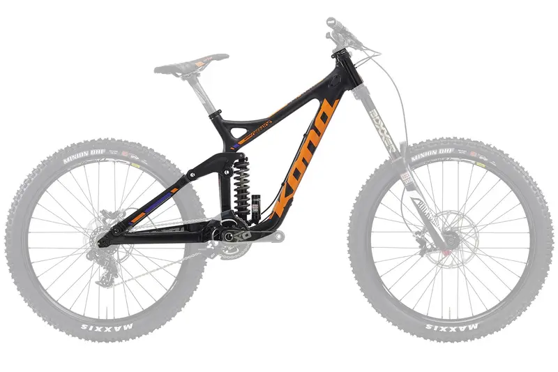 Kona Supreme Operator 26 Downhill Frame - Matt Carbon-Orange-Purple 1