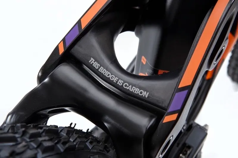 Kona Supreme Operator 26 Downhill Frame - Matt Carbon-Orange-Purple 3