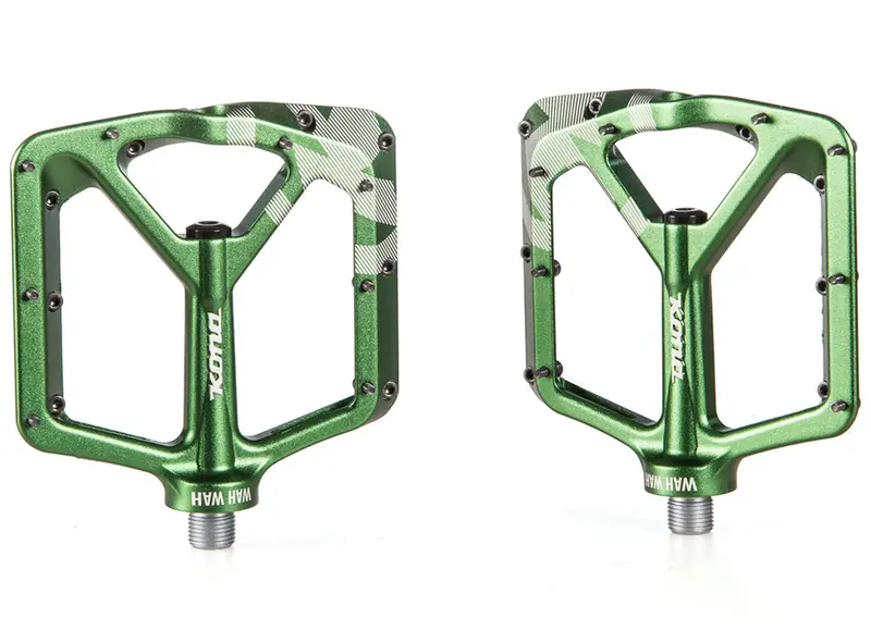 Kona Wah Wah 2 Alloy Platform Pedals - Dark Green 1
