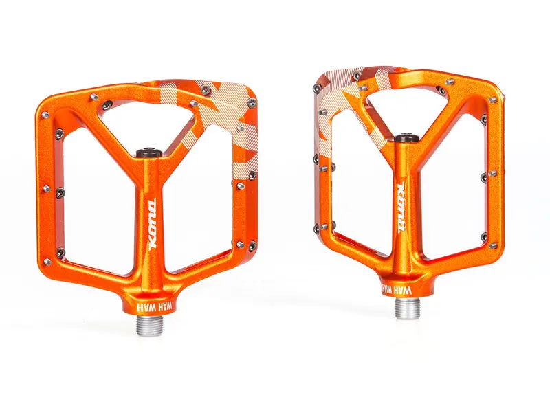 Kona Wah Wah 2 Alloy Platform Pedals - Orange 1