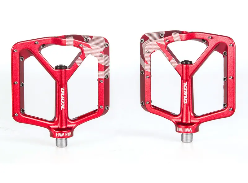 Kona Wah Wah 2 Alloy Platform Pedals - Red 1
