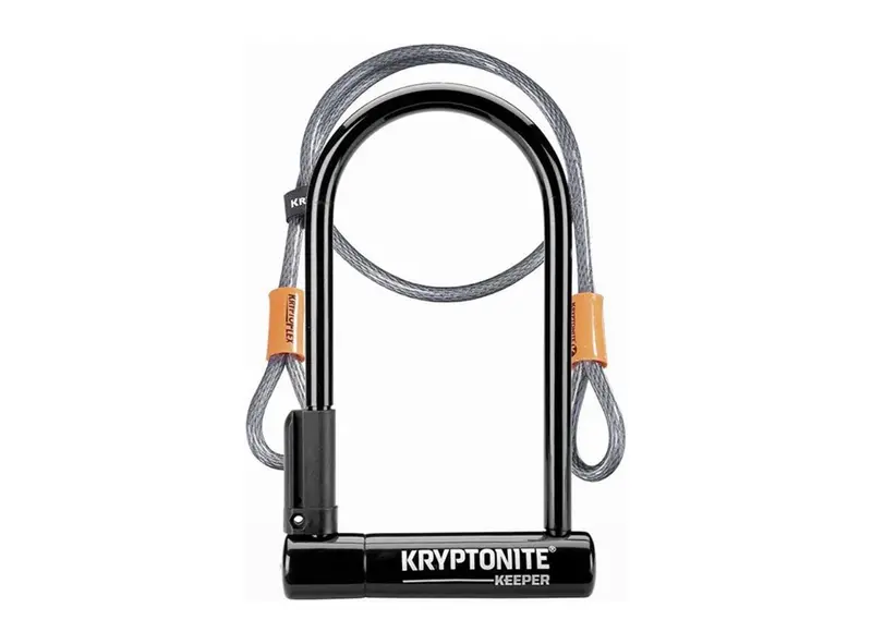 Kryptonite Keeper 12" Standard U-Lock With Cable - Black 1