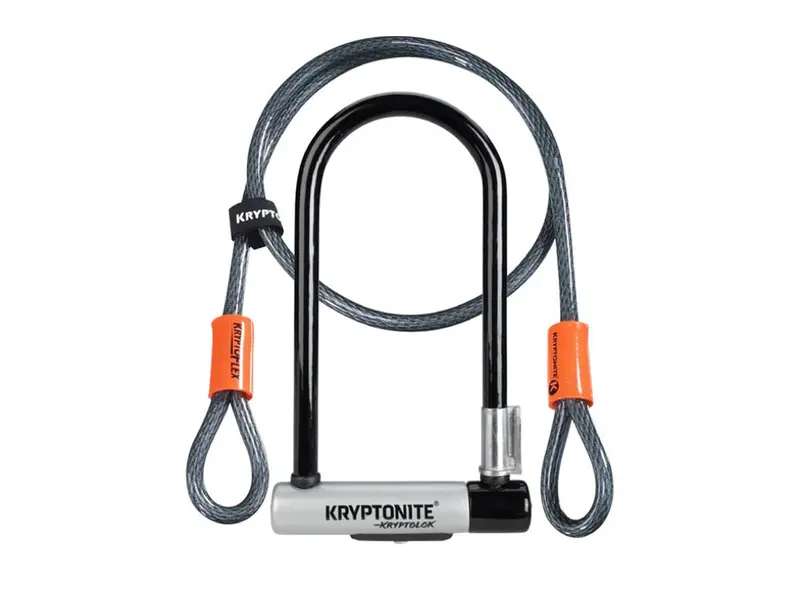 Kryptonite Kryptolok Standard U-Lock With Cable- Keyed - Black-Gray 1