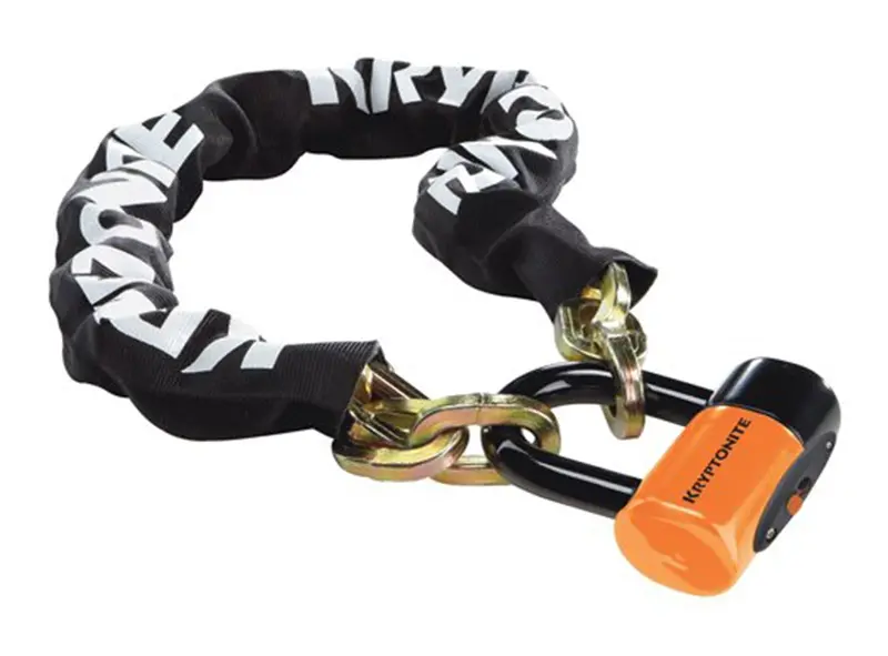 Kryptonite New York Chain 1210 And Evolution Disc Lock: 3.25' - Black 1