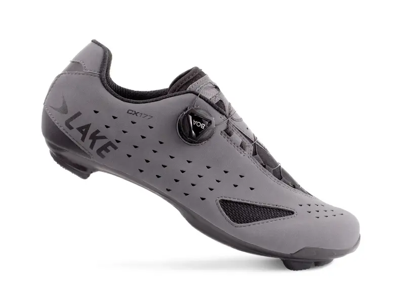 Lake Cx177 Road Shoe - Matt Gray-Black 1