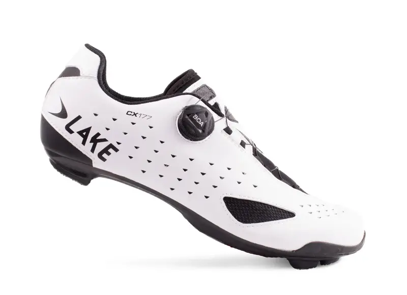 Lake Cx177 Road Shoe - Wide - White-Black 1