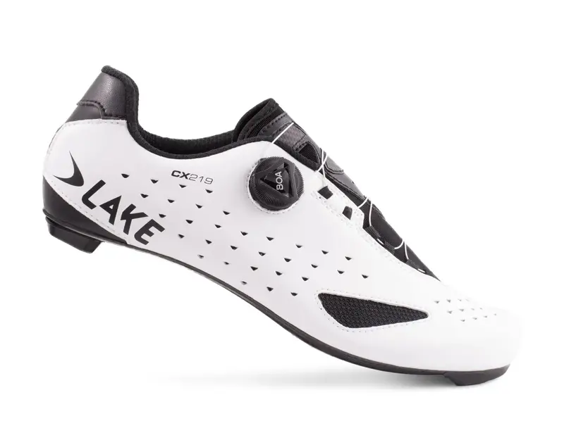Lake Cx219 Road Shoe - Wide - White-Black 1