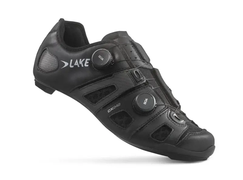 Lake Cx242 Road Shoe - Black-Silver 2