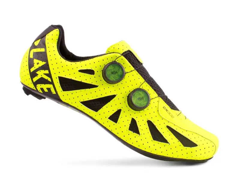 Lake Cx302 Road Shoe - Narrow - Hiviz Yellow-Black 1