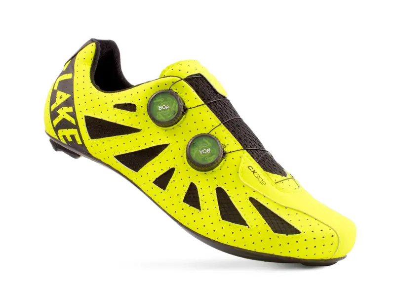Lake Cx302 Road Shoe - Narrow - Hiviz Yellow-Black 2