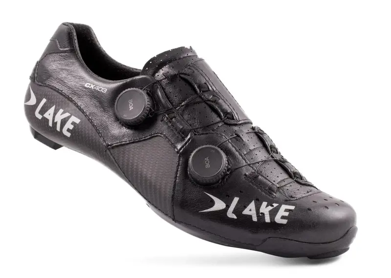 Lake Cx403 Road Shoe - Black-Silver 1