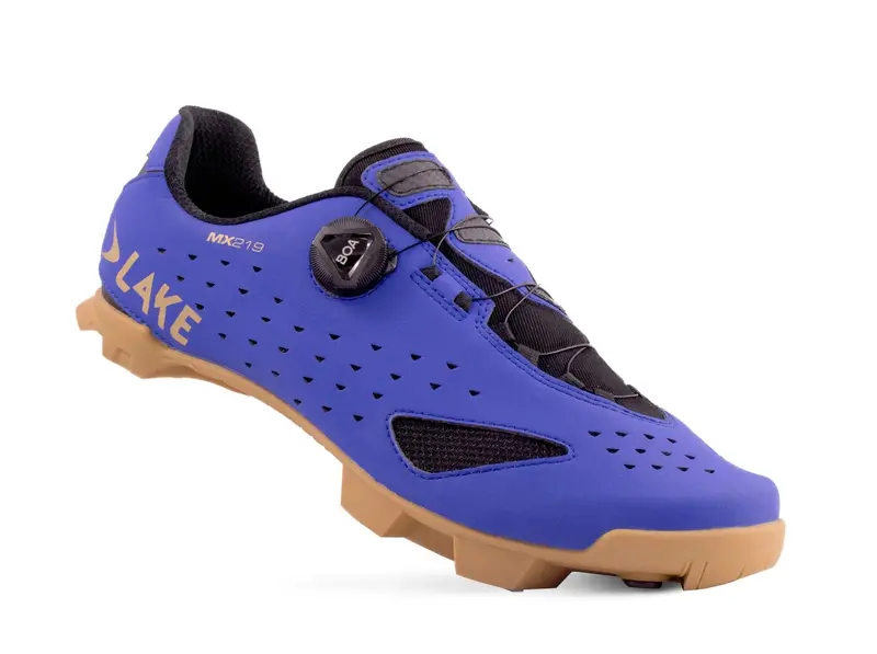 Lake Mx219 Mtb Shoe - Strong Blue-Gold 2