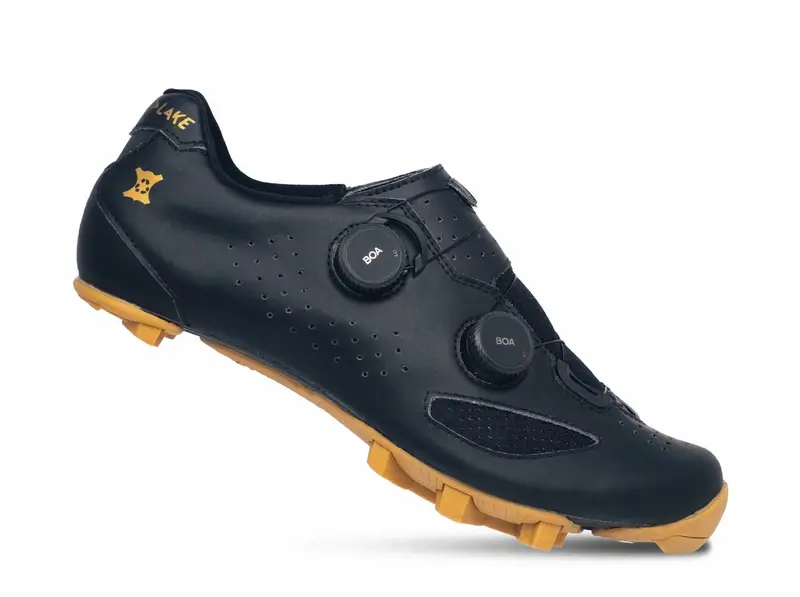 Lake Mx239 Gravel Shoe - Wide - Black-Gold 1