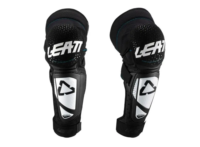 Leatt 3Df Hybrid Ext Junior Knee & Shin Guard - White-Black 1
