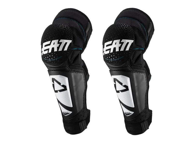 Leatt 3Df Hybrid Ext Knee & Shin Guard - White-Black 1