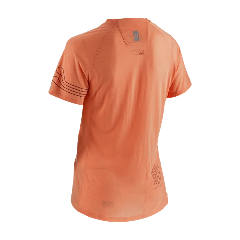 Leatt Allmtn 2.0 Short Sleeve Mtb Jersey - Womens - Peach - 2023 2