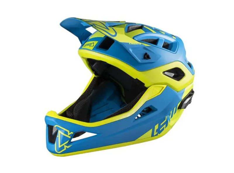 Leatt Dbx 3.0 Enduro Full Face Helmet - Blue-Lime 1