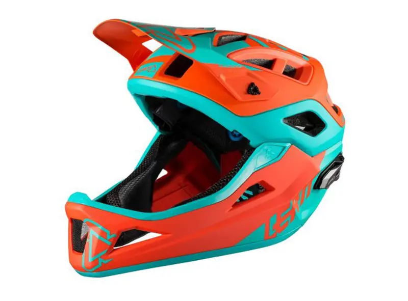 Leatt Dbx 3.0 Enduro Full Face Helmet - Orange-Teal 1