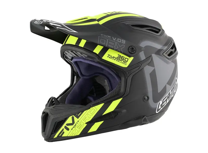 Leatt Dbx 5.0 V09 Full Face Helmet - Black-Yellow 1
