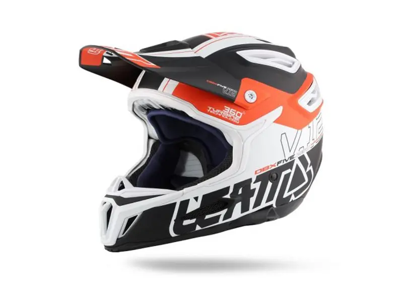 Leatt Dbx 5.0 V12 Full Face Helmet - Black-Orange-White 1