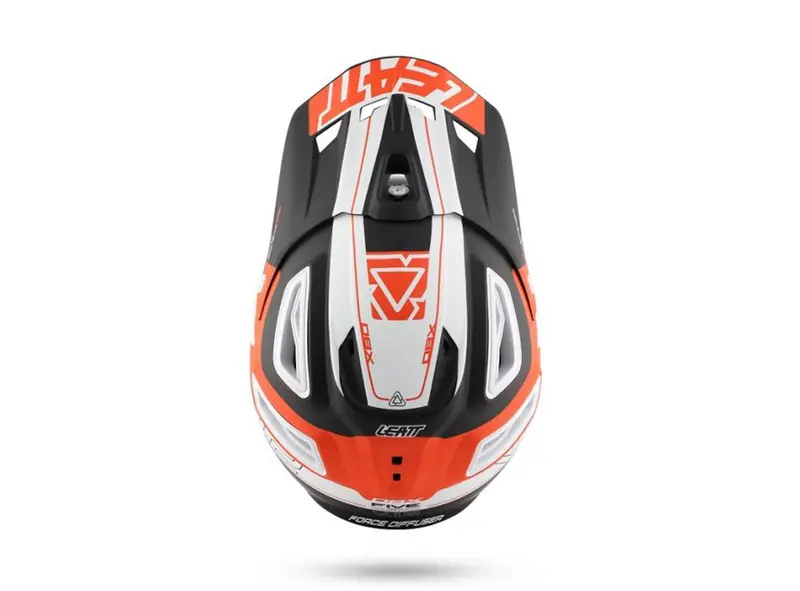 Leatt Dbx 5.0 V12 Full Face Helmet - Black-Orange-White 2