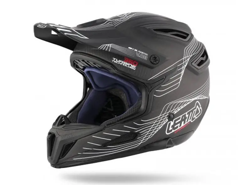 Leatt Dbx 6.0 Carbon V08 Full Face Helmet - Carbon-White-Red 1