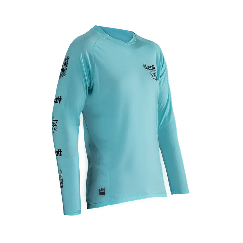 Leatt Gravity 2.0 Long Sleeve Mtb Jersey - Aqua - 2024 1