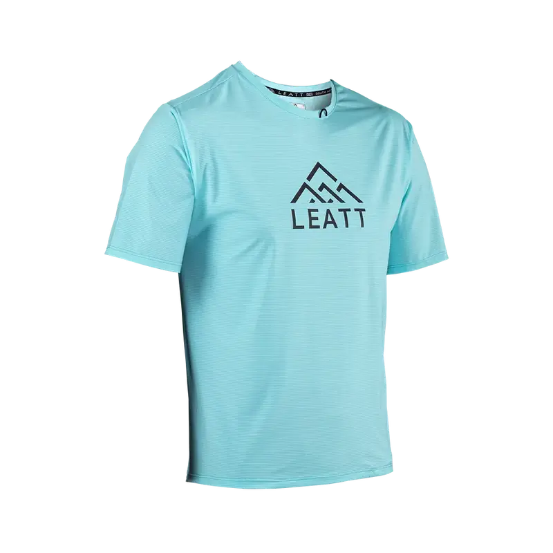 Leatt Trail 1.0 X-Flow Short Sleeve Mtb Jersey - Aqua - 2024 1