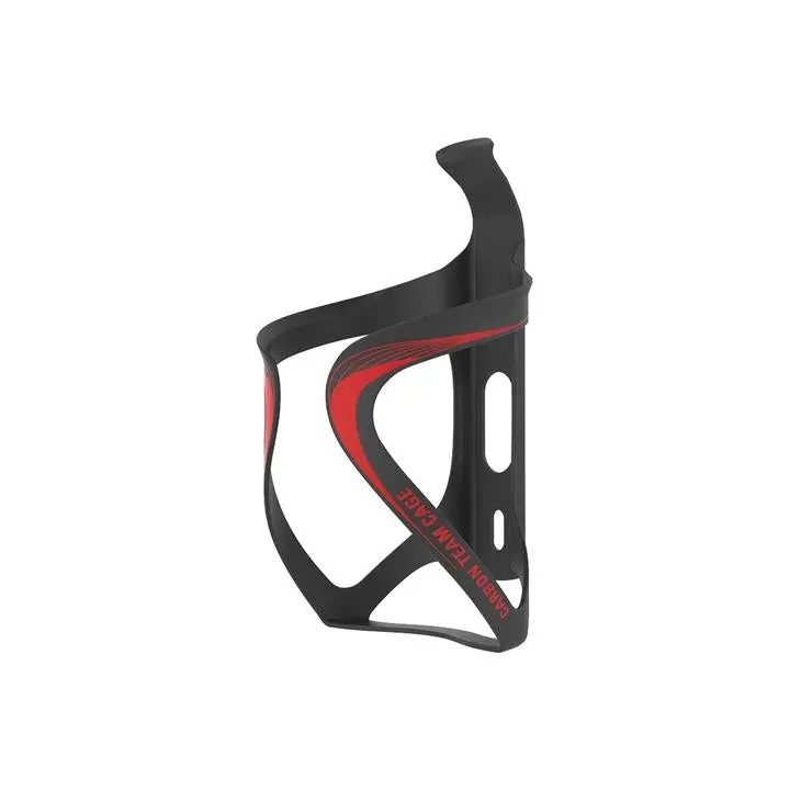 Lezyne Carbon Team Water Bottle Cage - Matt Black-Red 1