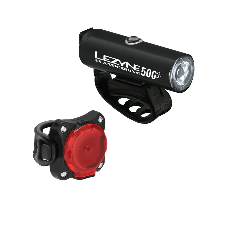Lezyne Classic Drive 500+ / Zecto Drive 200+ Light Set 1