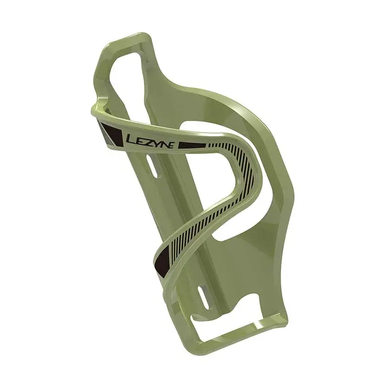 Lezyne Flow Sl Enhanced Water Bottle Cage - Right Side - Army Green 1