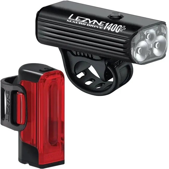 Lezyne Macro Drive 1400+ / Strip Drive Pro 400+ Light Set 1